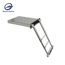 Stainless Steel 2 Step 3 Step Nonslip Box Folding Marine Yacht Boat Swim Ladder